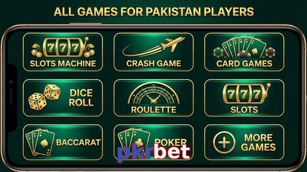 Main screen of Pkrbet games page for PK players